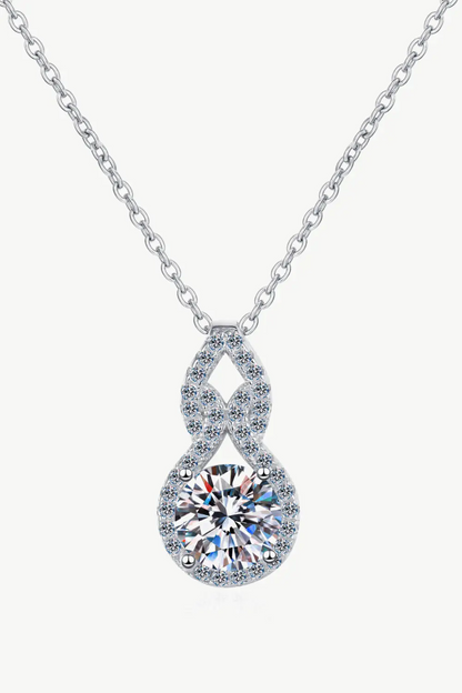 1 ct Infinity Spark Silver Moissanite Pendant