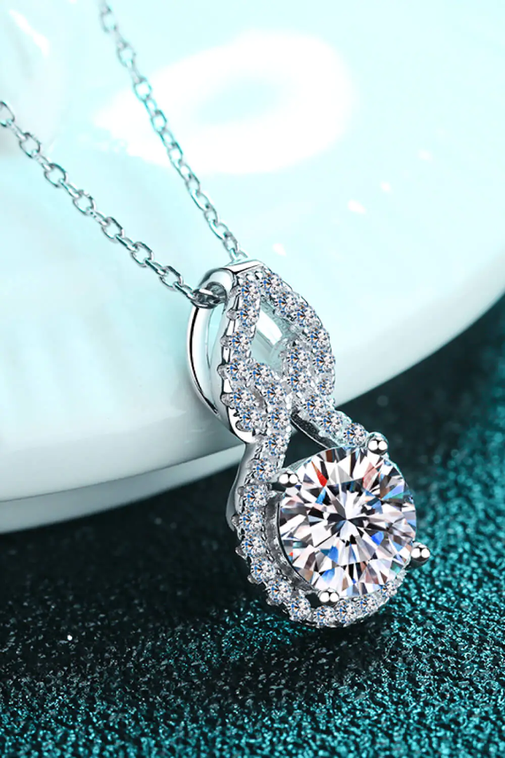 1 ct Infinity Spark Silver Moissanite Pendant