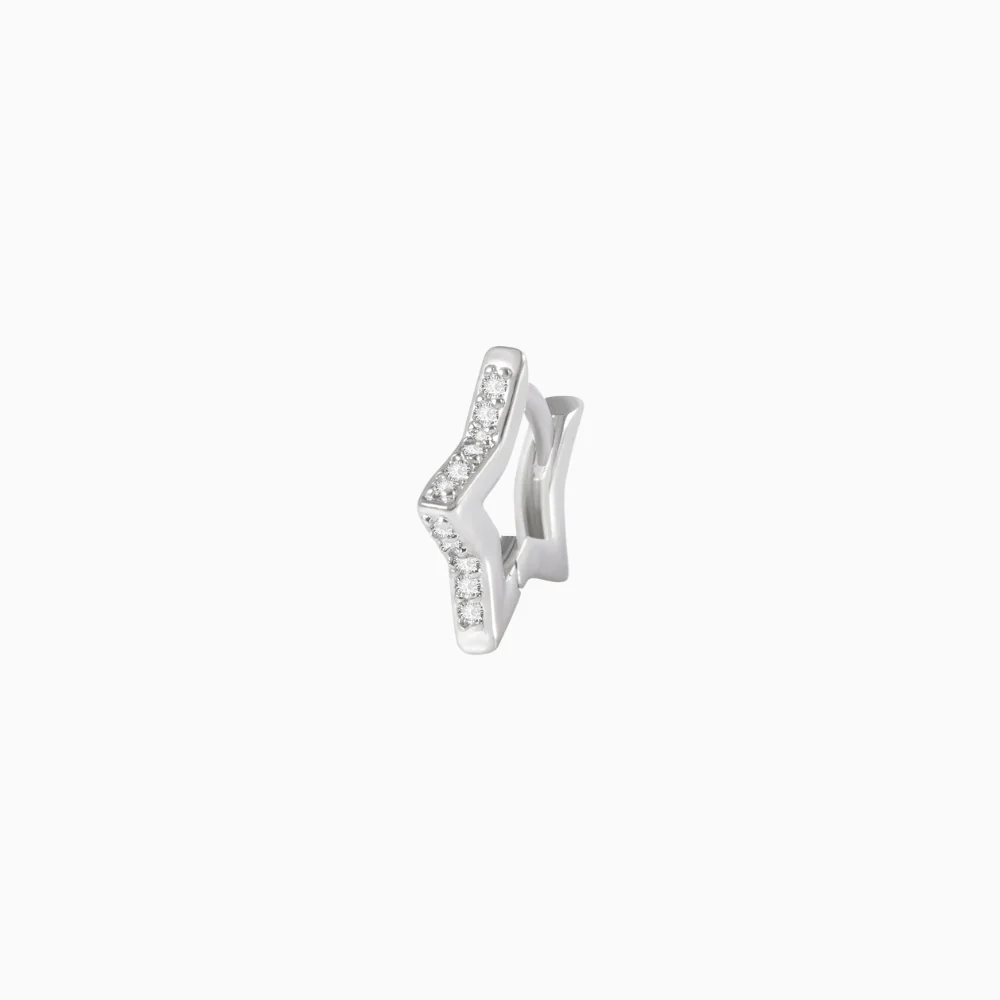 0.36 ct Star Moissanite Hoop Earrings D/VVS1