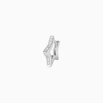 0.36 ct Star Moissanite Hoop Earrings D/VVS1