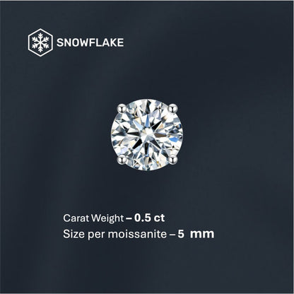 0.5 - 1 ct Stellar Moissanite Cluster Stud - Single Piece