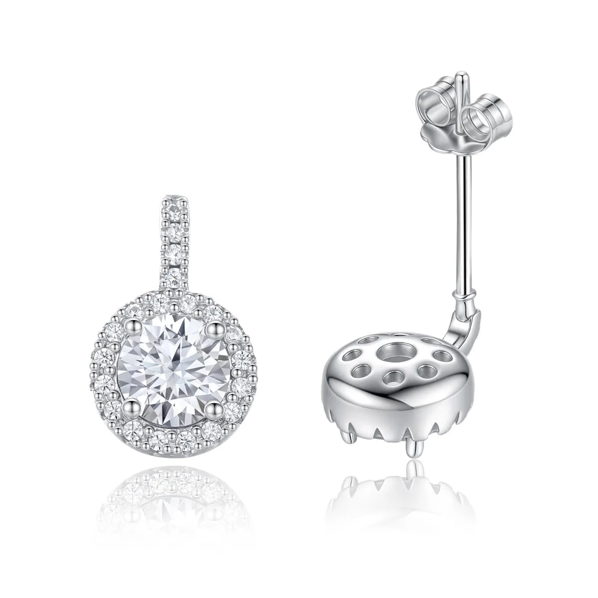 1 ct Round Sparke & Shine Moissanite Drops