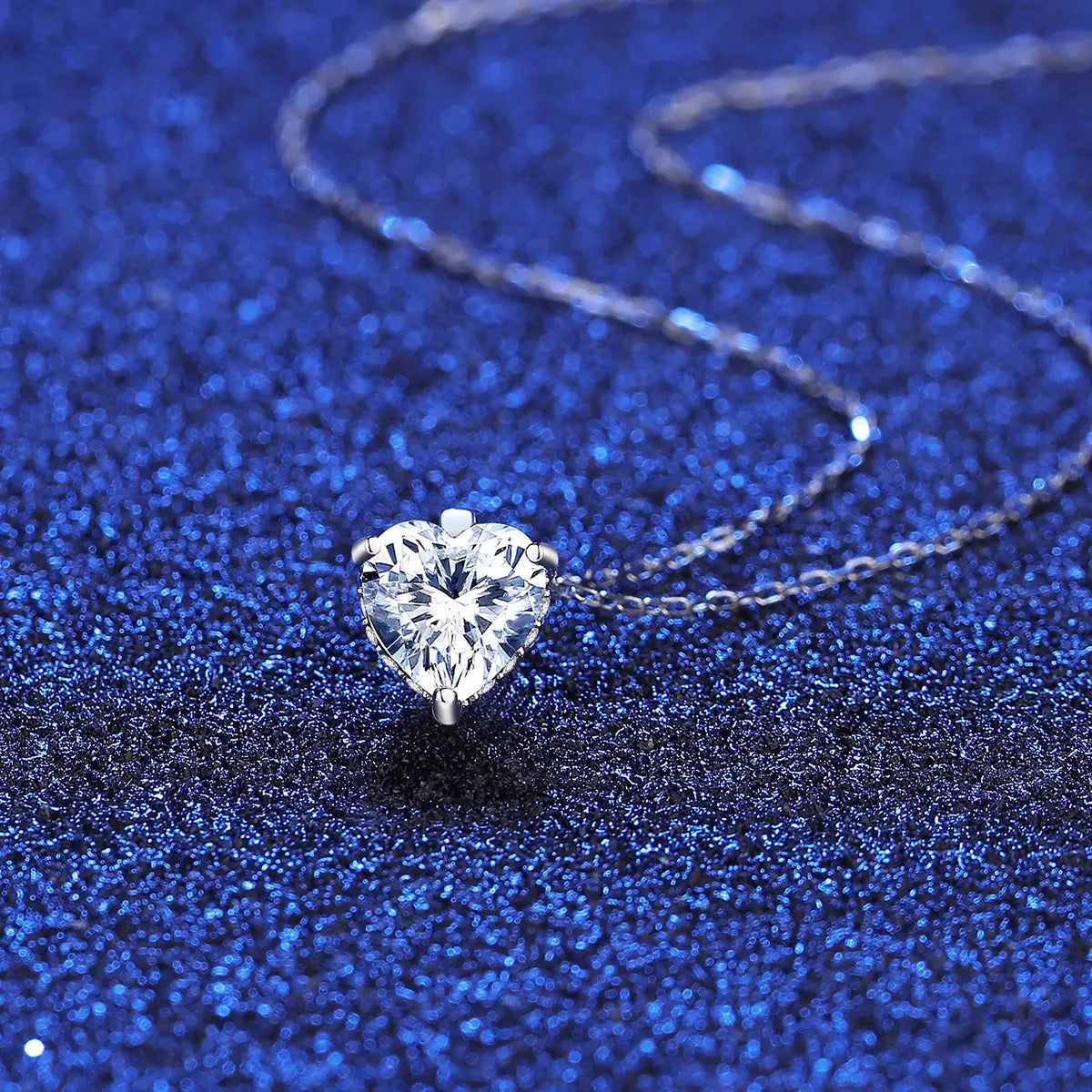 Heart of Radiance Moissanite Pendant Set with Earrings