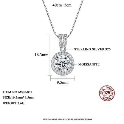 Halo Bliss Solitaire Moissanite Pendant and Studs