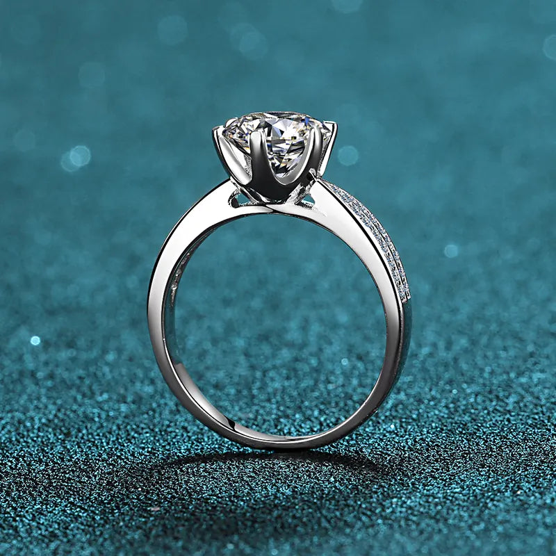 1 ct Stellar Embrace Moissanite Sterling Silver Ring