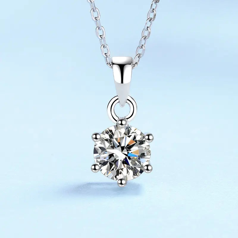 1 - 2 ct Eternal Spark Sterling Silver Moissanite Pendant