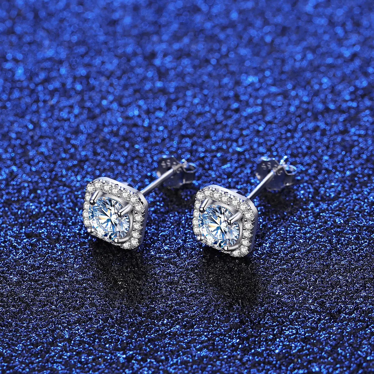 1 ct Glimmer Square Moissanite Studs