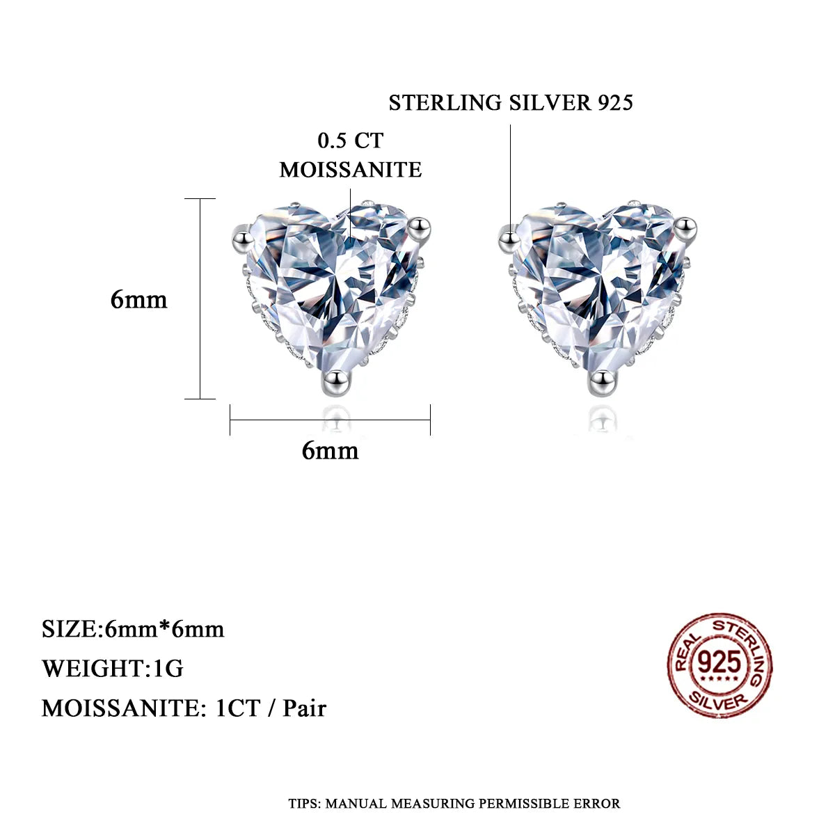 Heart of Radiance Moissanite Pendant Set with Earrings