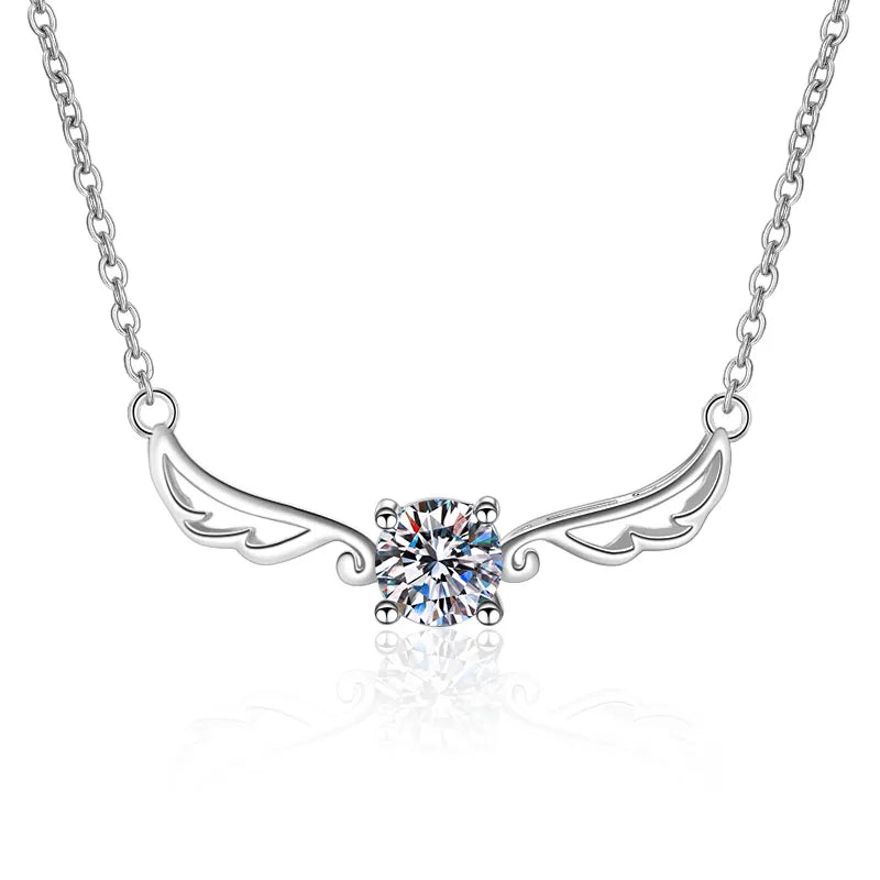 0.5 ct Celestial Wings Moissanite Pendant with Free Chain