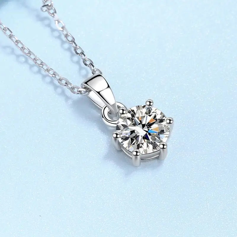 1 - 2 ct Eternal Spark Sterling Silver Moissanite Pendant