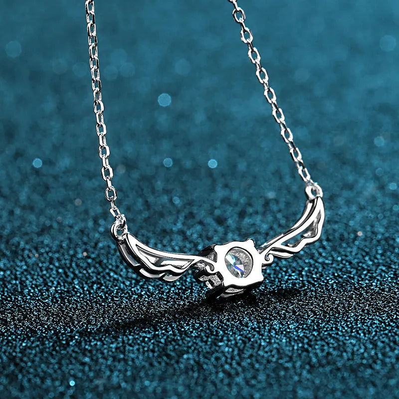 0.5 ct Celestial Wings Moissanite Pendant with Free Chain