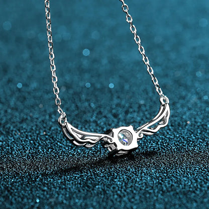 0.5 ct Celestial Wings Moissanite Pendant with Free Chain