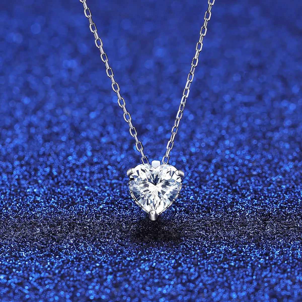 1 ct Heart of Radiance Silver Moissanite Pendant Necklace