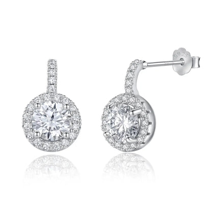 1 ct Round Sparke & Shine Moissanite Drops