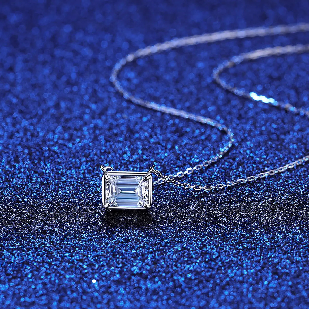 Crystal Clear Confidence Emerald Cut Moissanite Studs and Pendant