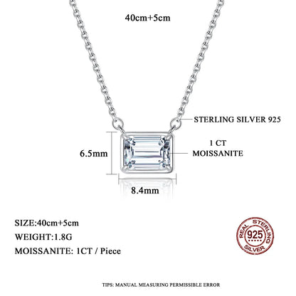 Crystal Clear Confidence Emerald Cut Moissanite Studs and Pendant