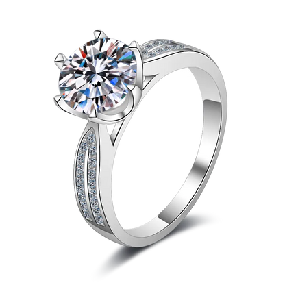 1 ct Stellar Embrace Moissanite Sterling Silver Ring