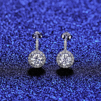 1 ct Round Sparke & Shine Moissanite Drops