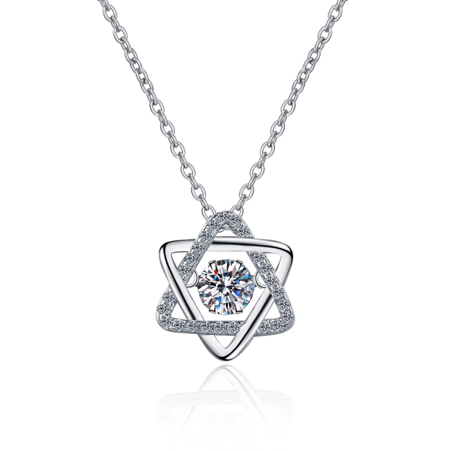 0.5 CT Gra Certified Moissanite Pendant, 925 Sterling Silver With Free Chain D Vvs1