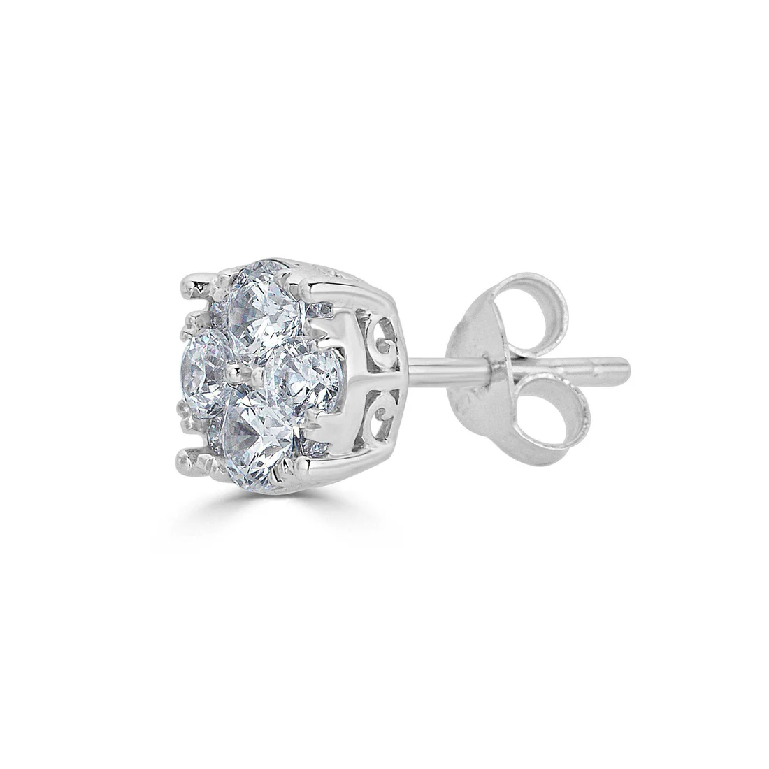 0.5 - 1 ct Stellar Moissanite Cluster Stud - Single Piece