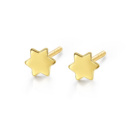 Twinkle Tots Star Earrings in Sterling Silver for Kids