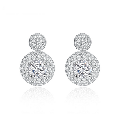 1 ct Elegant Moissanite Drop Earrings