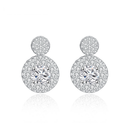 1 ct Elegant Moissanite Drop Earrings