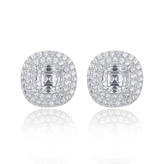 1 ct Round Glamour Moissanite Stud Earrings