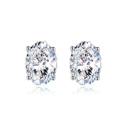 1 ct Dazzling Dewdrops Silver Moissanite Studs; GRA Certified