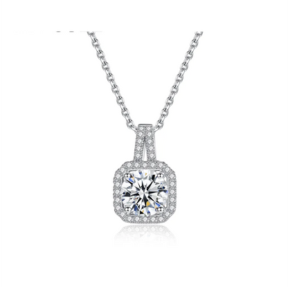 1 ct Starlit Glamour Silver Moissanite Pendant