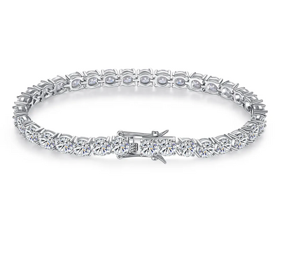 5 mm Luxury Iced Out 925 Sterling Silver Tennis Moissanite Bracelet