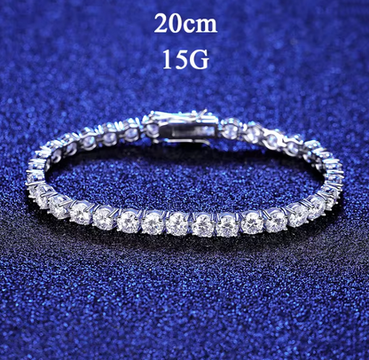 5 mm Luxury Iced Out 925 Sterling Silver Tennis Moissanite Bracelet